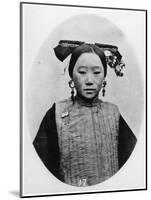 Frontview of Coiffure of a Married Manchu Matron, C.1867-72-John Thomson-Mounted Photographic Print