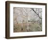 Frost-Covered Birch Trees, Town of Cakovice, Prague, Czech Republic, Europe-Richard Nebesky-Framed Photographic Print