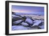 Frost Covered Granite Boulders at Great Staple Tor in Dartmoor National Park, Devon, England-Adam Burton-Framed Photographic Print