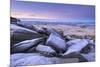 Frost Covered Granite Boulders at Great Staple Tor in Dartmoor National Park, Devon, England-Adam Burton-Mounted Photographic Print