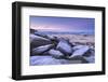 Frost Covered Granite Boulders at Great Staple Tor in Dartmoor National Park, Devon, England-Adam Burton-Framed Photographic Print