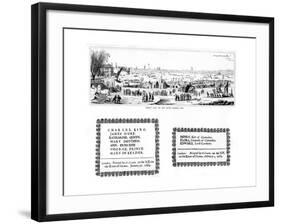 Frost Fair on the River Thames, and Specimens of Printing, February 1684-Thomas Wyck-Framed Giclee Print