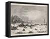 Frost Fair Thames 1814-null-Framed Stretched Canvas