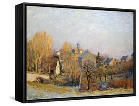 Frost in Louveciennes, 1873-Alfred Sisley-Framed Stretched Canvas
