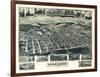 Frostburg, Maryland - Panoramic Map-Lantern Press-Framed Art Print