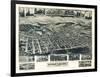 Frostburg, Maryland - Panoramic Map-Lantern Press-Framed Art Print