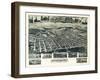 Frostburg, Maryland - Panoramic Map-Lantern Press-Framed Art Print