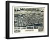 Frostburg, Maryland - Panoramic Map-Lantern Press-Framed Art Print