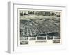 Frostburg, Maryland - Panoramic Map-Lantern Press-Framed Art Print