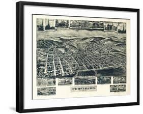 Frostburg, Maryland - Panoramic Map-Lantern Press-Framed Art Print