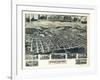 Frostburg, Maryland - Panoramic Map-Lantern Press-Framed Art Print