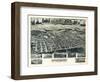 Frostburg, Maryland - Panoramic Map-Lantern Press-Framed Art Print