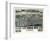 Frostburg, Maryland - Panoramic Map-Lantern Press-Framed Art Print