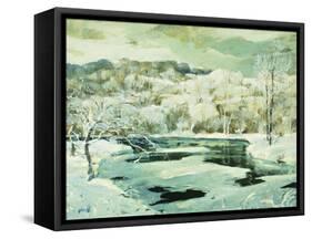 Frosted Trees-Jonas Lie-Framed Stretched Canvas