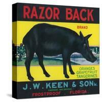 Frostproof, Florida, Razor Back Brand Citrus Label-Lantern Press-Stretched Canvas