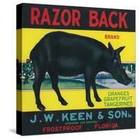 Frostproof, Florida, Razor Back Brand Citrus Label-Lantern Press-Stretched Canvas