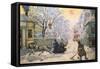 Frosty Day-B. M. Kustodiev-Framed Stretched Canvas