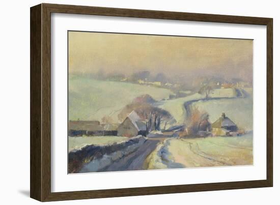 Frosty Fields, Aston, 1991-Trevor Chamberlain-Framed Giclee Print