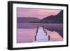 Frosty Jetty on Ullswater at Dawn, Lake District, Cumbria, England. Winter (November)-Adam Burton-Framed Photographic Print