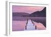 Frosty Jetty on Ullswater at Dawn, Lake District, Cumbria, England. Winter (November)-Adam Burton-Framed Photographic Print