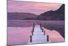 Frosty Jetty on Ullswater at Dawn, Lake District, Cumbria, England. Winter (November)-Adam Burton-Mounted Photographic Print