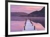 Frosty Jetty on Ullswater at Dawn, Lake District, Cumbria, England. Winter (November)-Adam Burton-Framed Photographic Print