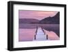 Frosty Jetty on Ullswater at Dawn, Lake District, Cumbria, England. Winter (November)-Adam Burton-Framed Photographic Print