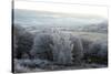 Frosty landscape, Powys, Wales, United Kingdom, Europe-Graham Lawrence-Stretched Canvas