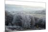 Frosty landscape, Powys, Wales, United Kingdom, Europe-Graham Lawrence-Mounted Photographic Print