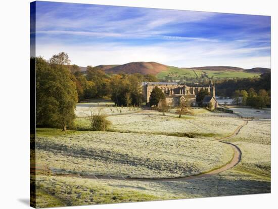 Frosty Morning at Bolton Priory Ruins (Bolton Abbey), Yorkshire Dales National Park, Yorkshire, Eng-Mark Sunderland-Stretched Canvas