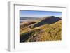 Frosty morning, Great Ridge, view to Rushup Edge from slopes of Mam Tor, near Edale, Peak District,-Eleanor Scriven-Framed Photographic Print