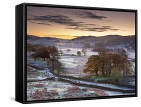 Frosty Morning, Little Langdale, Lake District, Cumbria, England-Doug Pearson-Framed Stretched Canvas