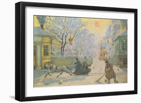 Frosty Morning-Boris Mihajlovic Kustodiev-Framed Giclee Print