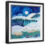 Frosty Sheep acrylics on paper-Lisa Graa Jensen-Framed Giclee Print