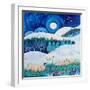 Frosty Sheep acrylics on paper-Lisa Graa Jensen-Framed Giclee Print