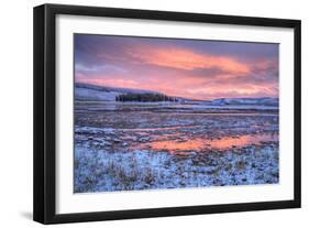 Frosty Sunset at Yellowstone River, Wyoming-Vincent James-Framed Photographic Print