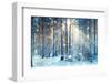 Frosty Winter Landscape in Snowy Forest-Kichigin-Framed Photographic Print