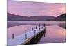 Frosty Wooden Jetty on Ullswater at Dawn, Lake District, Cumbria, England. Winter (November)-Adam Burton-Mounted Photographic Print