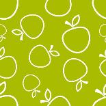 Pattern Silhouette Apples-frostyara-Art Print