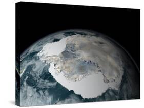 Frozen Continent of Antarctica and its Surrounding Sea Ice-Stocktrek Images-Stretched Canvas