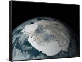 Frozen Continent of Antarctica and its Surrounding Sea Ice-Stocktrek Images-Framed Photographic Print