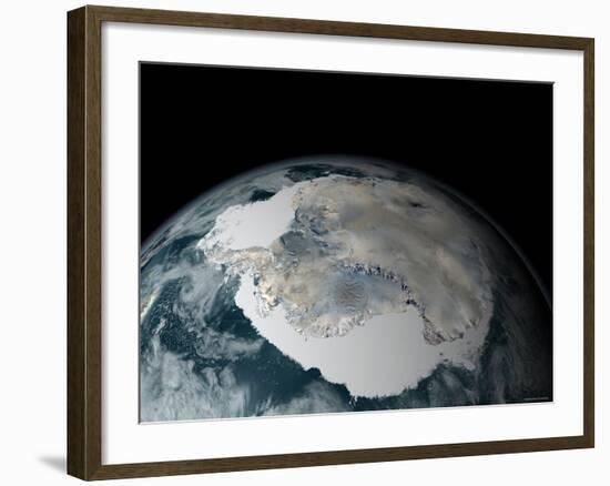 Frozen Continent of Antarctica and its Surrounding Sea Ice-Stocktrek Images-Framed Photographic Print