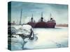 Frozen Dock-Bruce Nawrocke-Stretched Canvas