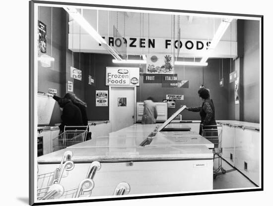 Frozen Food Shop, 1970s-null-Mounted Photographic Print