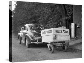 Frozen Food Trailer in Chicago, Ca. 1940.-Kirn Vintage Stock-Stretched Canvas