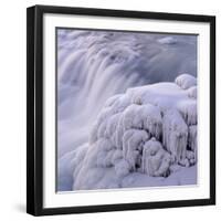 Frozen Gullfoss Waterfall-null-Framed Photographic Print