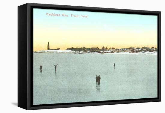 Frozen Harbor, Marblehead, Mass.-null-Framed Stretched Canvas