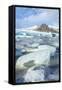 Frozen Icebergs in the Frozen Waters of Fjallsarlon Glacier Lagoon, South East Iceland, Iceland-Neale Clark-Framed Stretched Canvas