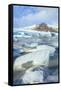 Frozen Icebergs in the Frozen Waters of Fjallsarlon Glacier Lagoon, South East Iceland, Iceland-Neale Clark-Framed Stretched Canvas