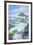 Frozen Icebergs in the Frozen Waters of Fjallsarlon Glacier Lagoon, South East Iceland, Iceland-Neale Clark-Framed Photographic Print